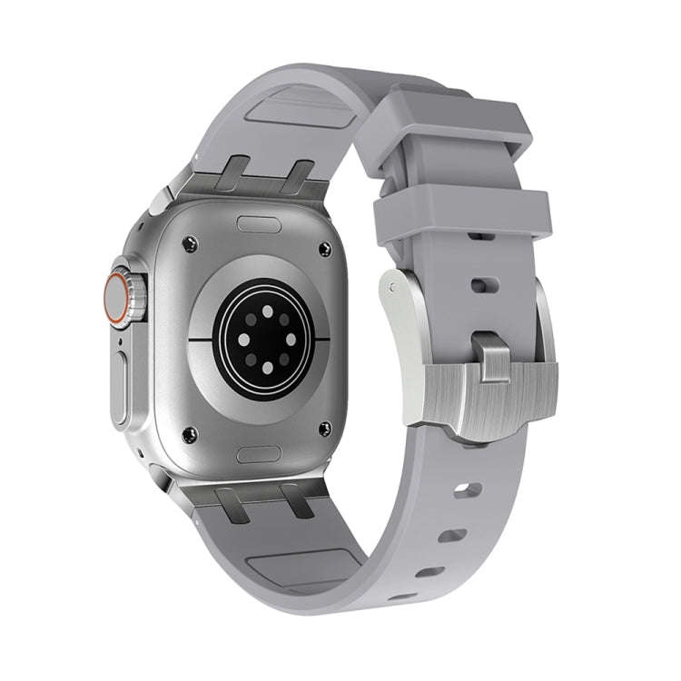 AP Silicone Watch Band For Apple Watch 9 45mm(Silver Grey)