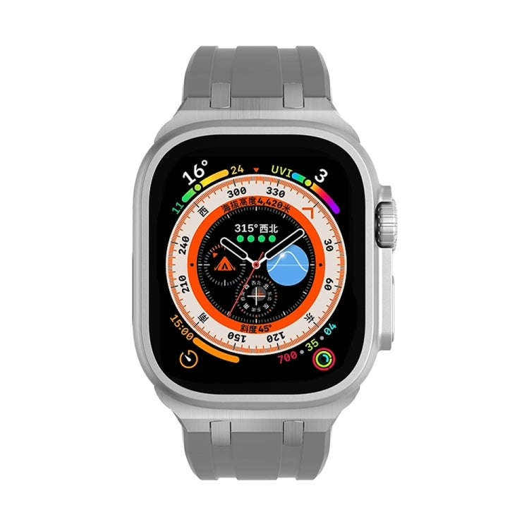 AP Silicone Watch Band For Apple Watch 9 45mm(Silver Grey)