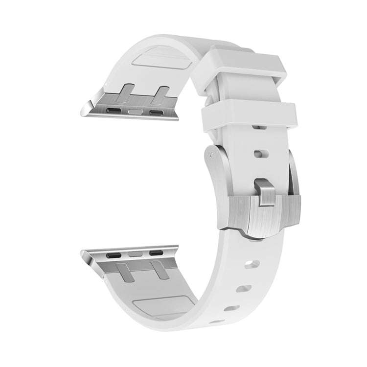AP Silicone Watch Band For Apple Watch 9 45mm(Silver White)