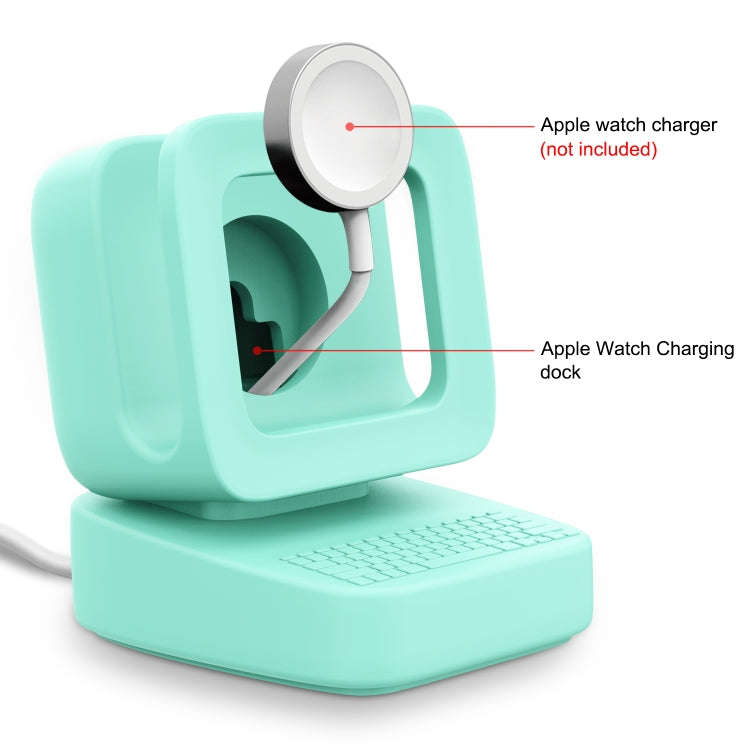 For Apple Watch 44/42/40/38mm Retro Watch Stand Holder(Mint Green)