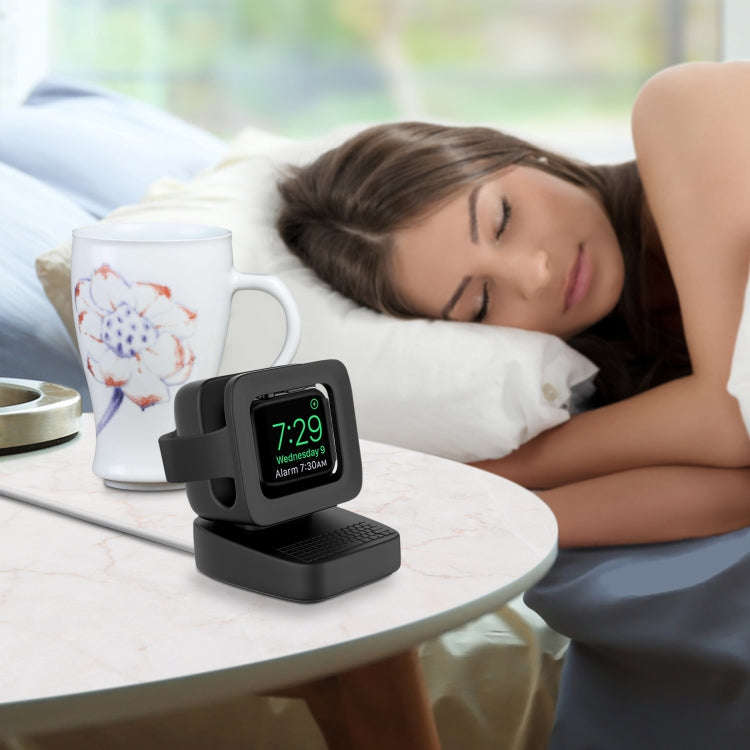For Apple Watch 44/42/40/38mm Retro Watch Stand Holder(Black)