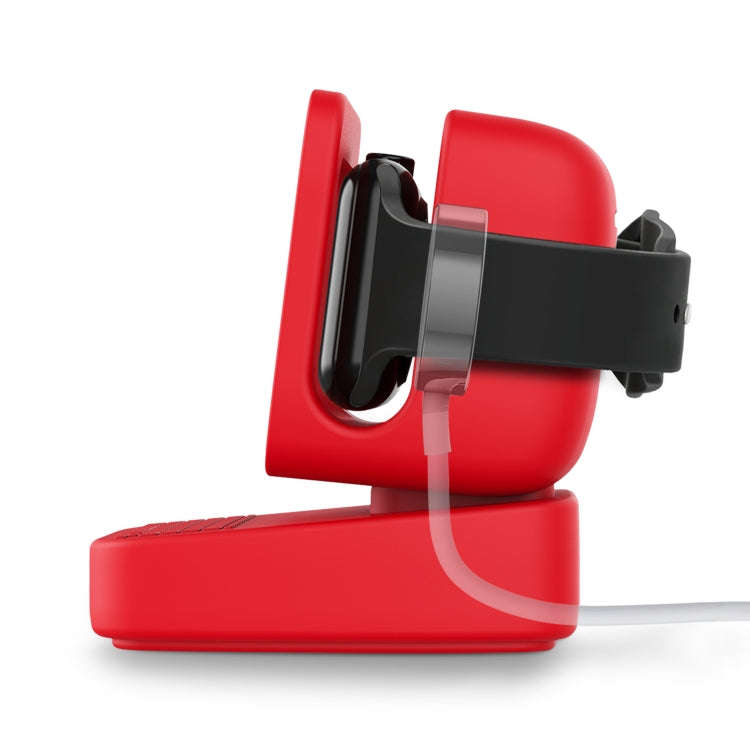 For Apple Watch 44/42/40/38mm Retro Watch Stand Holder(Red)