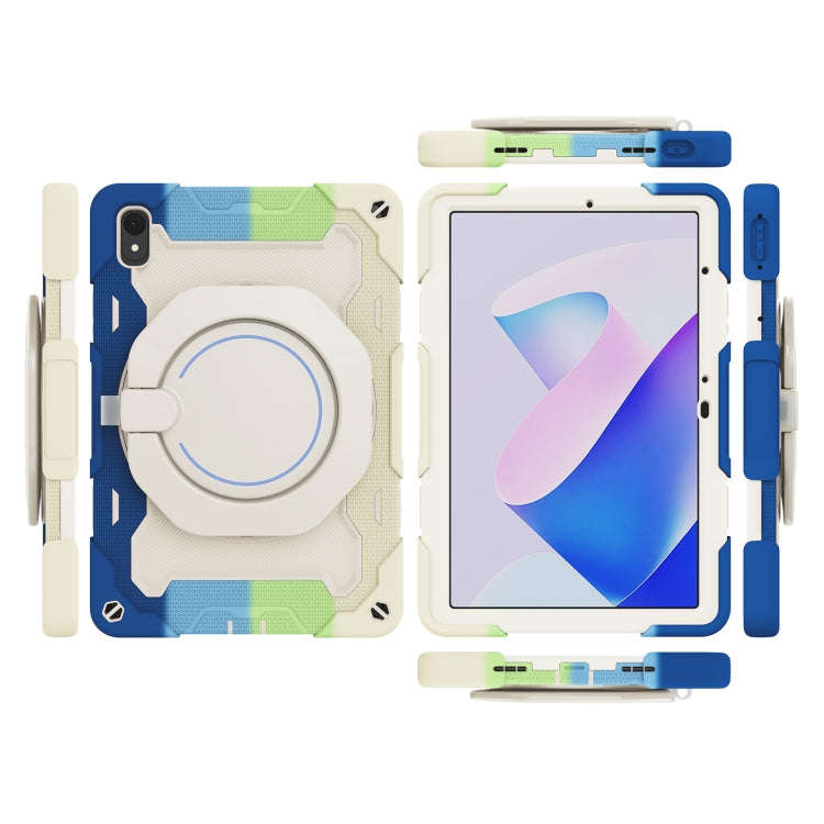 For Huawei MatePad 11 2023 Armor Contrast Color Silicone + PC Tablet Case(Colorful Blue)