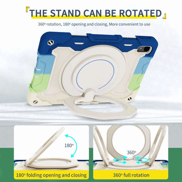 For Huawei MatePad 11 2023 Armor Contrast Color Silicone + PC Tablet Case(Colorful Blue)