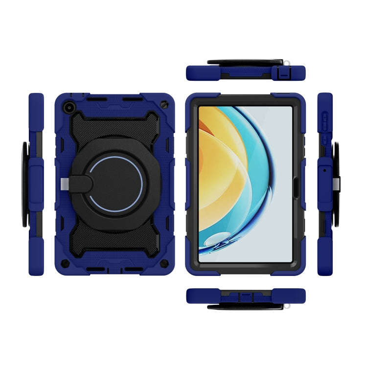 For Huawei MatePad SE 10.4 2023 Armor Contrast Color Silicone + PC Tablet Case(Navy Blue)