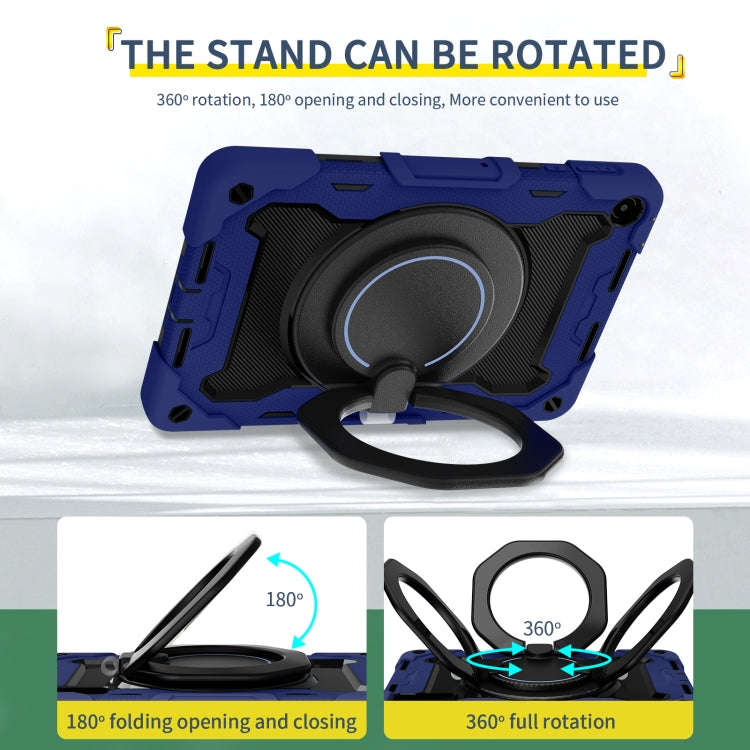 For Huawei MatePad SE 10.4 2023 Armor Contrast Color Silicone + PC Tablet Case(Navy Blue)