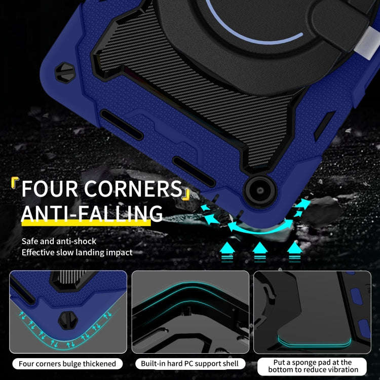 For Huawei MatePad SE 10.4 2023 Armor Contrast Color Silicone + PC Tablet Case(Navy Blue)