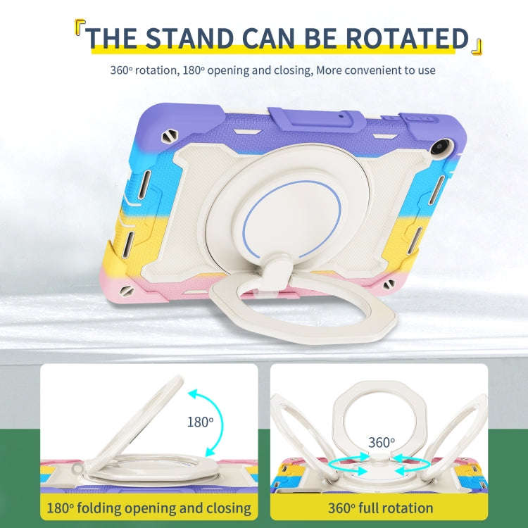 For Huawei MatePad SE 10.4 2023 Armor Contrast Color Silicone + PC Tablet Case(Colorful Pink)