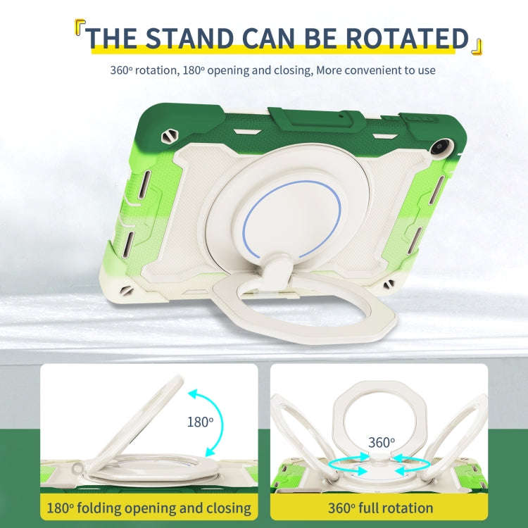 For Huawei MatePad SE 10.4 2023 Armor Contrast Color Silicone + PC Tablet Case(Colorful Green)