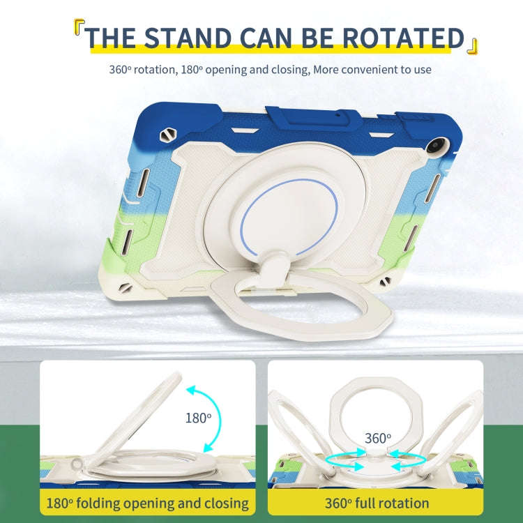 For Huawei MatePad SE 10.4 2023 Armor Contrast Color Silicone + PC Tablet Case(Colorful Blue)