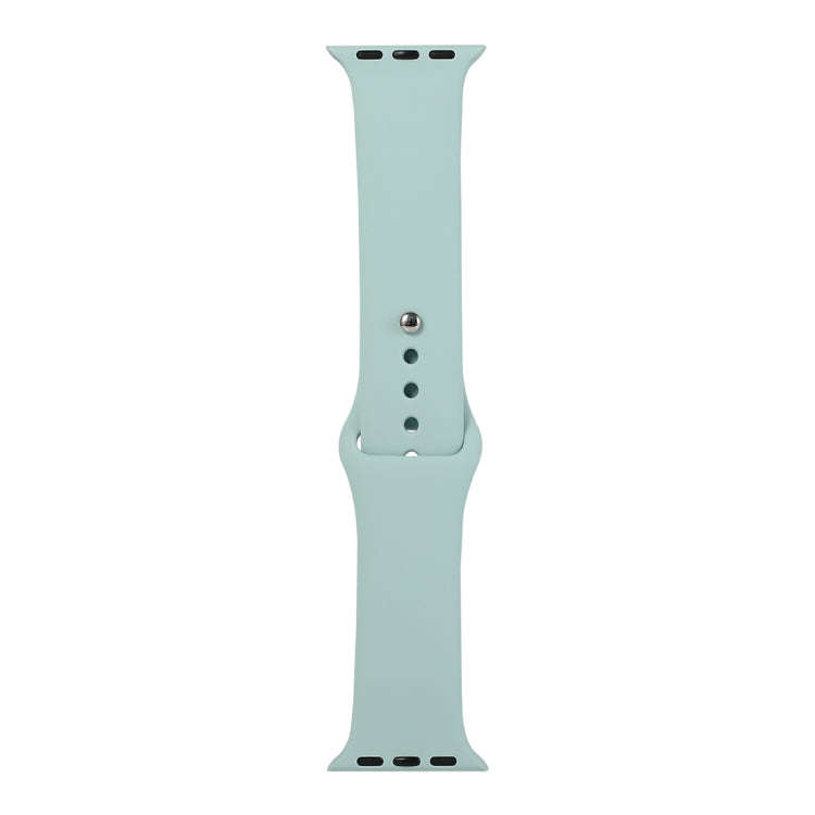 For Apple Watch Series 9&8&7 41mm / SE 3&SE 2&6&SE&5&4 40mm / 3&2&1 38mm Silicone Watch Band, Sho...