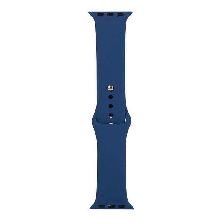 For Apple Watch Series 9&8&7 41mm / SE 3&SE 2&6&SE&5&4 40mm / 3&2&1 38mm Silicone Watch Band, Sho...