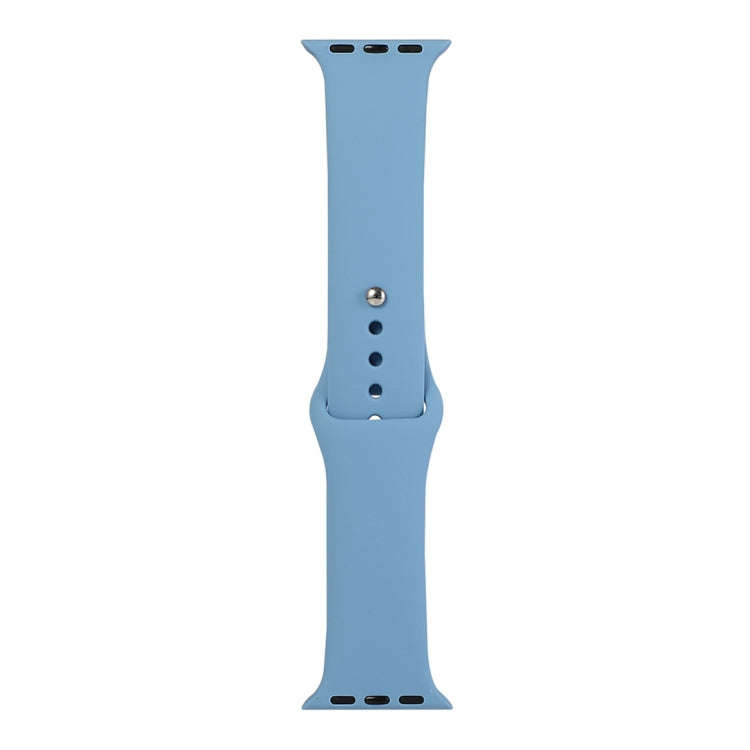For Apple Watch Series 9&8&7 41mm / SE 3&SE 2&6&SE&5&4 40mm / 3&2&1 38mm Silicone Watch Band, Sho...