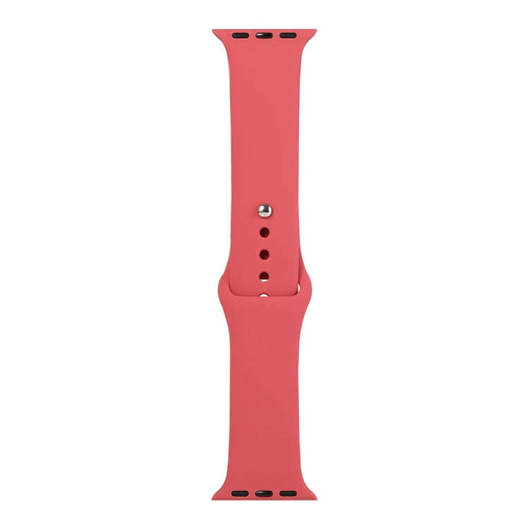 For Apple Watch Series 9&8&7 41mm / SE 3&SE 2&6&SE&5&4 40mm / 3&2&1 38mm Silicone Watch Band, Sho...