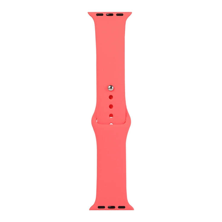For Apple Watch Series 9&8&7 41mm / SE 3&SE 2&6&SE&5&4 40mm / 3&2&1 38mm Silicone Watch Band, Sho...