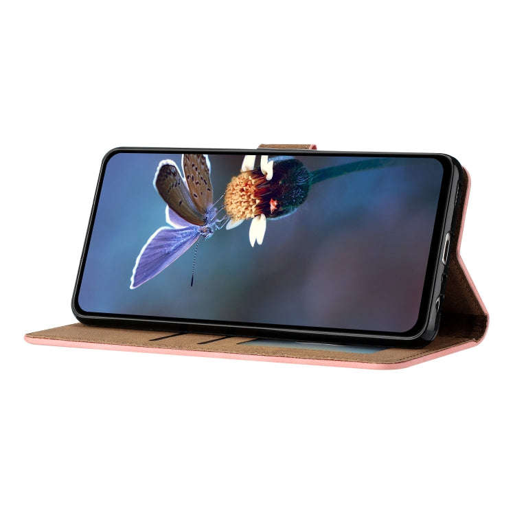 For Motorola Edge 50 5G Seven Butterflies Embossed Leather Phone Case(Pink)