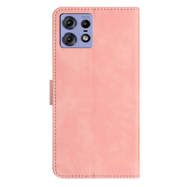 For Motorola Edge 50 Pro Seven Butterflies Embossed Leather Phone Case(Pink)