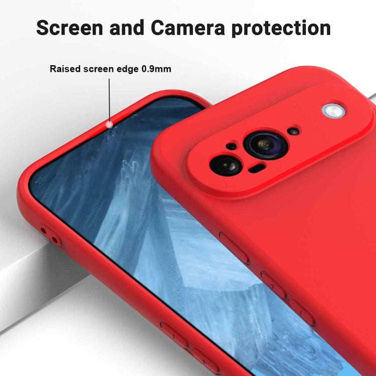 For Google Pixel 9 Pure Color Liquid Silicone Shockproof Phone Case(Red)