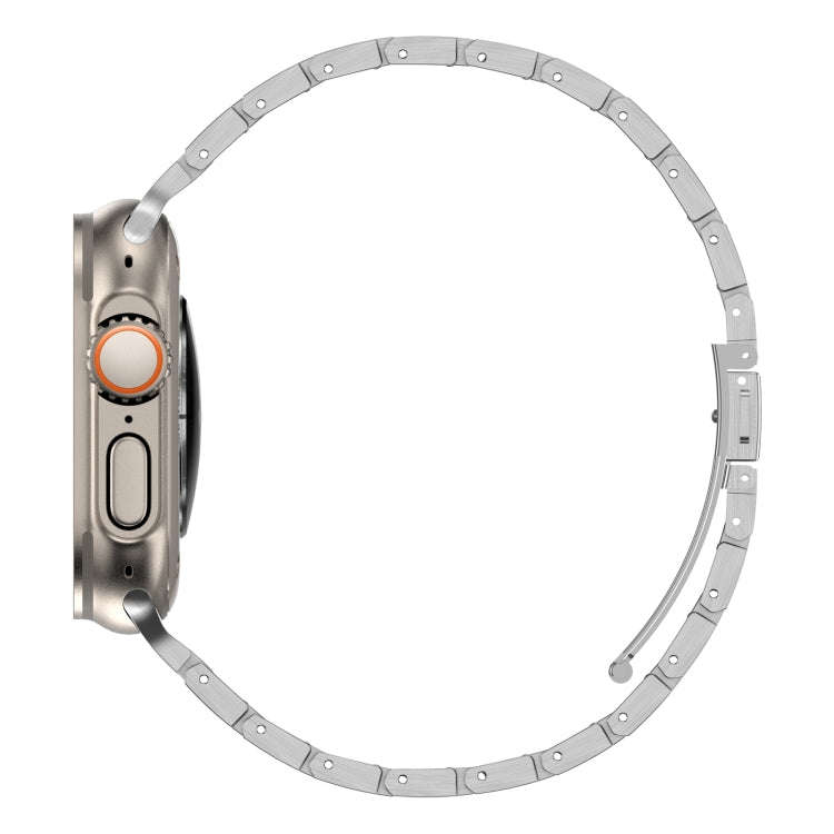 Double Rows Metal Watch Band For Apple Watch SE 2023 40mm(Silver)