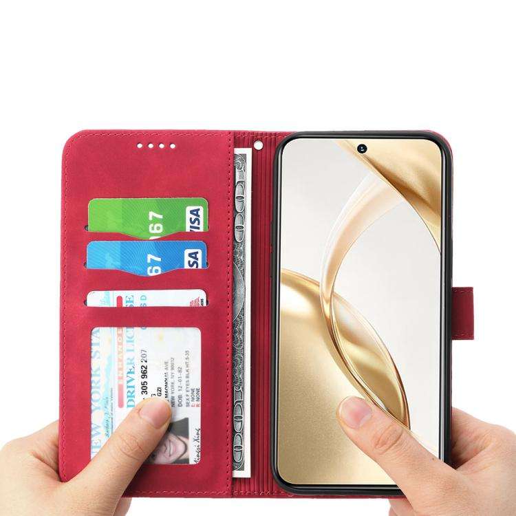 For Huawei nova 14 Pro Dierfeng Dream Line TPU Hybrid PU Leather Phone Case(Red)