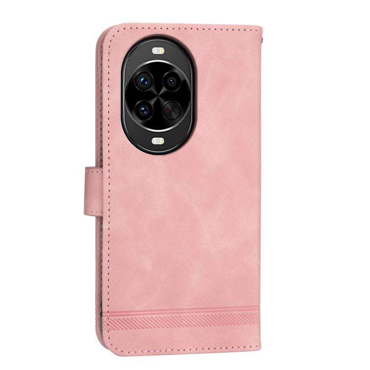 For Huawei nova 14 Pro Dierfeng Dream Line TPU Hybrid PU Leather Phone Case(Pink)