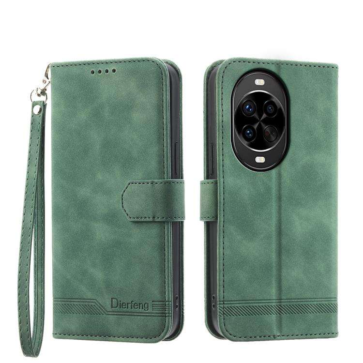For Huawei nova 14 Pro Dierfeng Dream Line TPU Hybrid PU Leather Phone Case(Green)