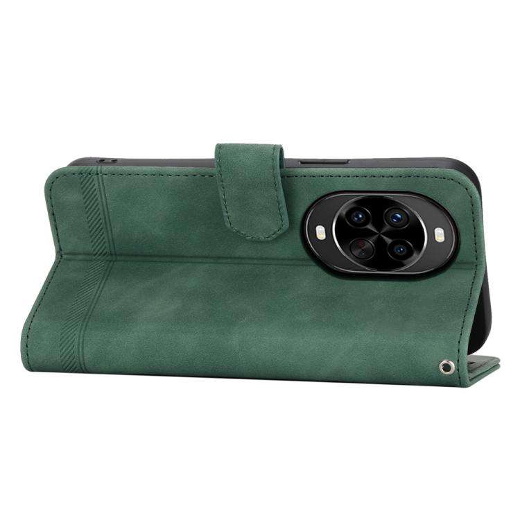For Huawei nova 14 Pro Dierfeng Dream Line TPU Hybrid PU Leather Phone Case(Green)