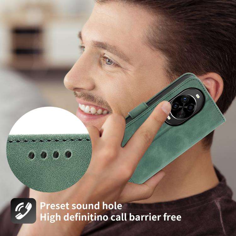For Huawei nova 14 Pro Dierfeng Dream Line TPU Hybrid PU Leather Phone Case(Green)