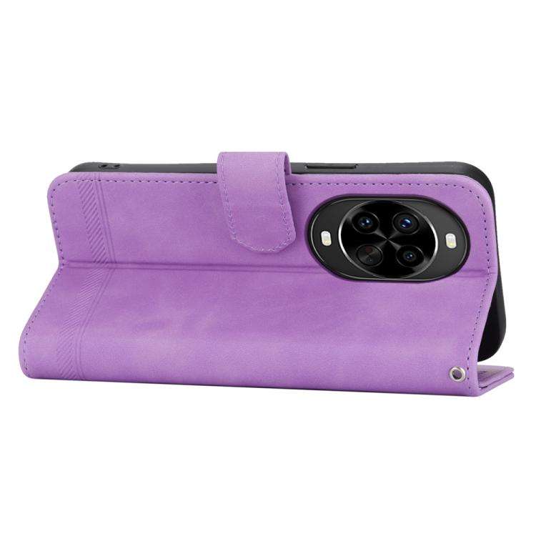 For Huawei nova 14 Pro Dierfeng Dream Line TPU Hybrid PU Leather Phone Case(Purple)