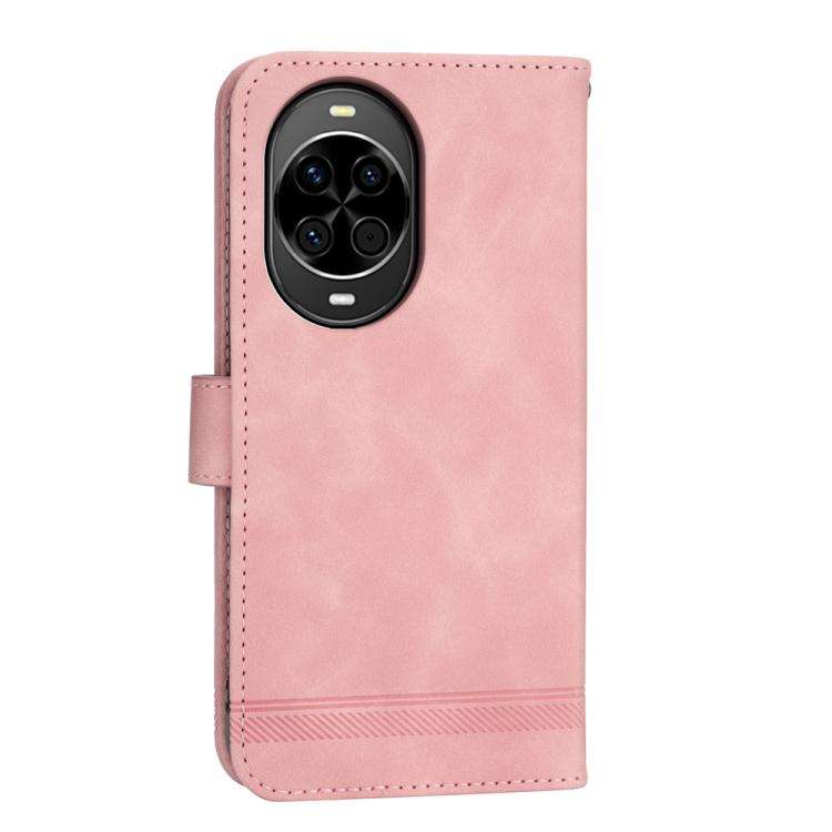 For Huawei nova 14 Dierfeng Dream Line TPU Hybrid PU Leather Phone Case(Pink)