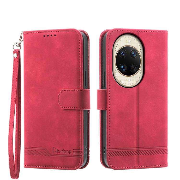 For Huawei nova 14 Ultra Dierfeng Dream Line TPU Hybrid PU Leather Phone Case(Red)