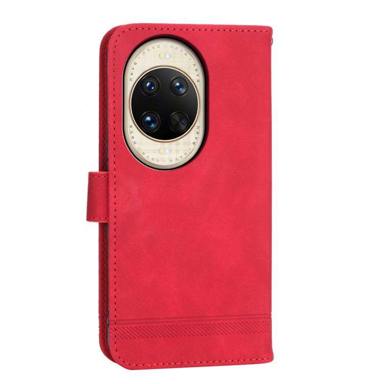 For Huawei nova 14 Ultra Dierfeng Dream Line TPU Hybrid PU Leather Phone Case(Red)