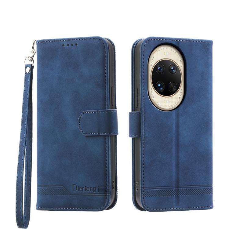 For Huawei nova 14 Ultra Dierfeng Dream Line TPU Hybrid PU Leather Phone Case(Blue)