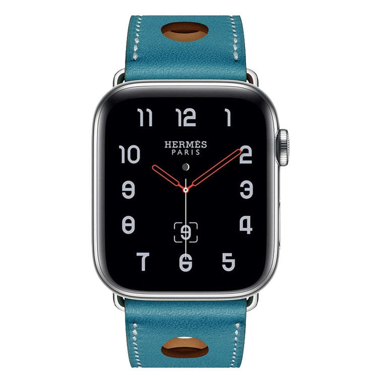 For Apple Watch Ultra 49mm / Series 8&7 45mm / SE 2&6&SE&5&4 44mm / 3&2&1 42mm Leather Three Hole...