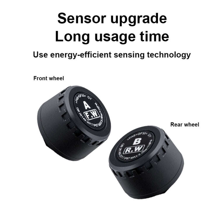 Rear Wheel Tire Pressure Temperature Monitoring Sensor(Black)