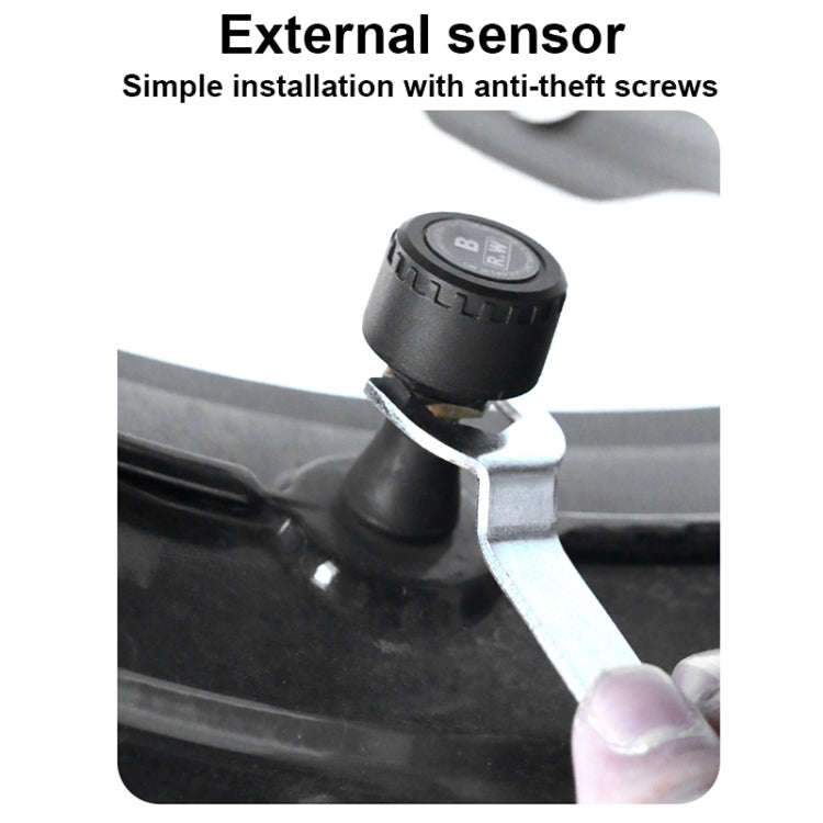 Rear Wheel Tire Pressure Temperature Monitoring Sensor(Black)