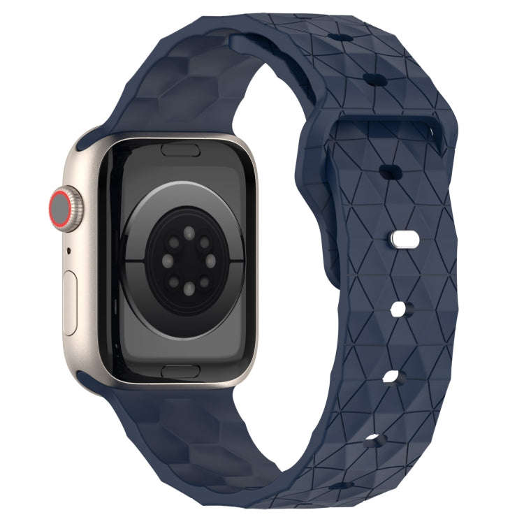 Football Texture Silicone Watch Band For Apple Watch SE 2023 40mm(Midnight Blue)