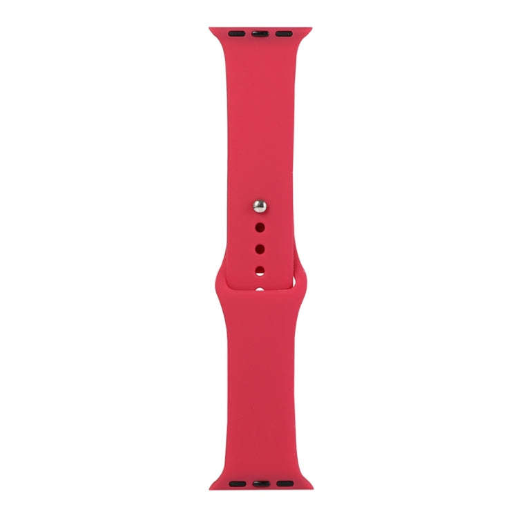 For Apple Watch Series 9&8&7 41mm / SE 3&SE 2&6&SE&5&4 40mm / 3&2&1 38mm Silicone Watch Band, Sho...