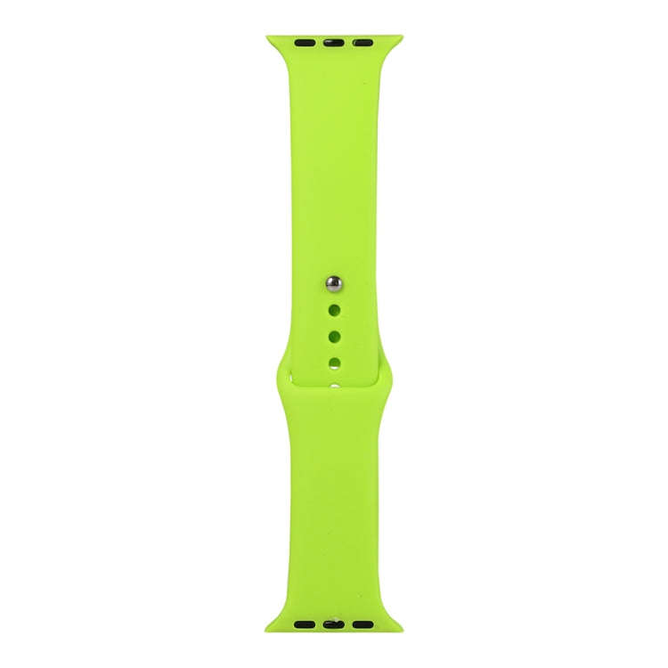 For Apple Watch Series 9&8&7 41mm / SE 3&SE 2&6&SE&5&4 40mm / 3&2&1 38mm Silicone Watch Band, Sho...