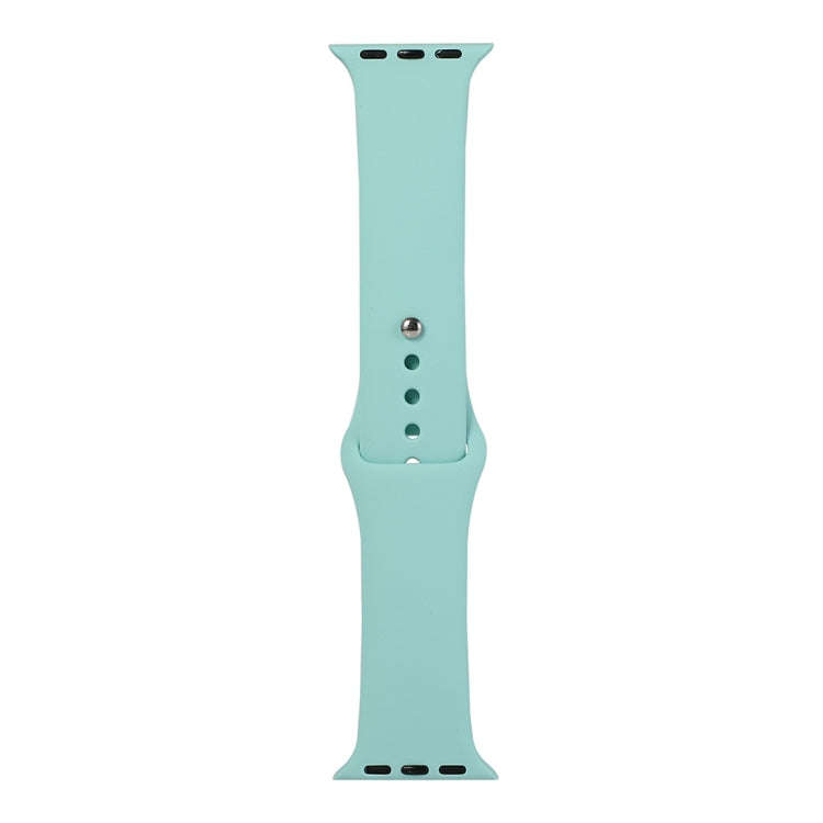 For Apple Watch Series 9&8&7 41mm / SE 3&SE 2&6&SE&5&4 40mm / 3&2&1 38mm Silicone Watch Band, Sho...