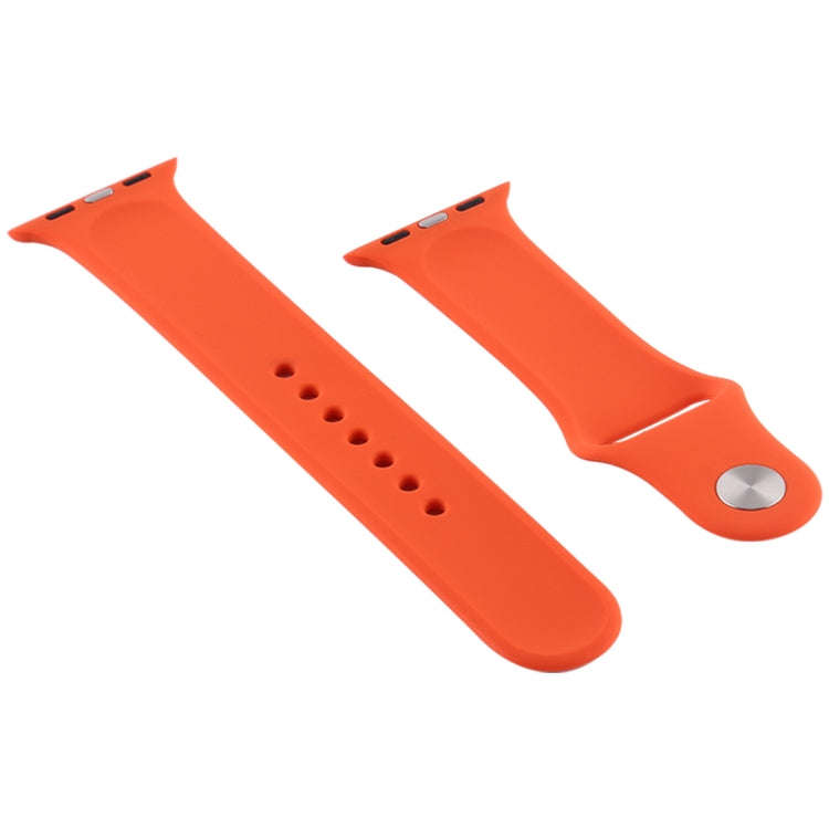 For Apple Watch Series 9&8&7 41mm / SE 3&SE 2&6&SE&5&4 40mm / 3&2&1 38mm Silicone Watch Band, Sho...