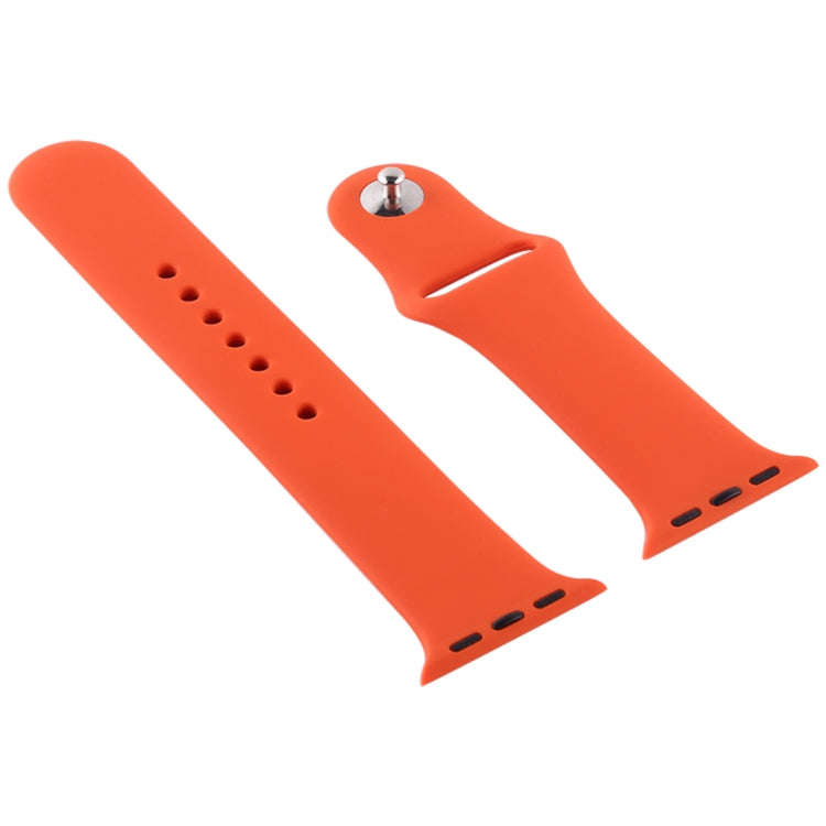 For Apple Watch Series 9&8&7 41mm / SE 3&SE 2&6&SE&5&4 40mm / 3&2&1 38mm Silicone Watch Band, Sho...