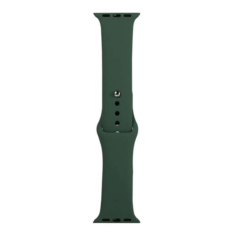For Apple Watch Series 9&8&7 41mm / SE 3&SE 2&6&SE&5&4 40mm / 3&2&1 38mm Silicone Watch Band, Sho...