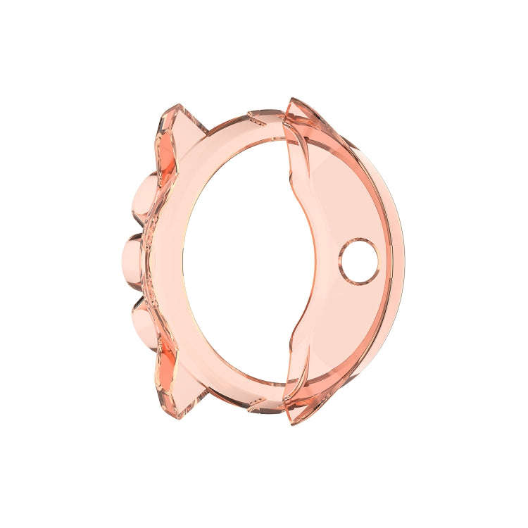 For Suunto 9 Transparent TPU Silicone Watch Case(Transparent Orange)