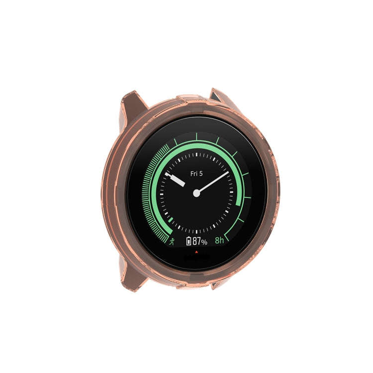 For Suunto 9 Transparent TPU Silicone Watch Case(Transparent Orange)