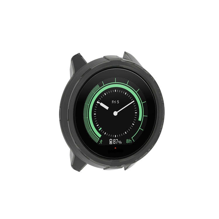For Suunto 9 Transparent TPU Silicone Watch Case(Transparent Black)