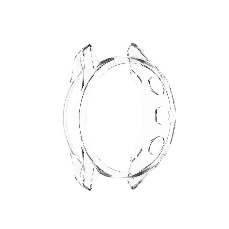 For Garmin Approach S62 Transparent TPU Silicone Watch Case(Transparent White)