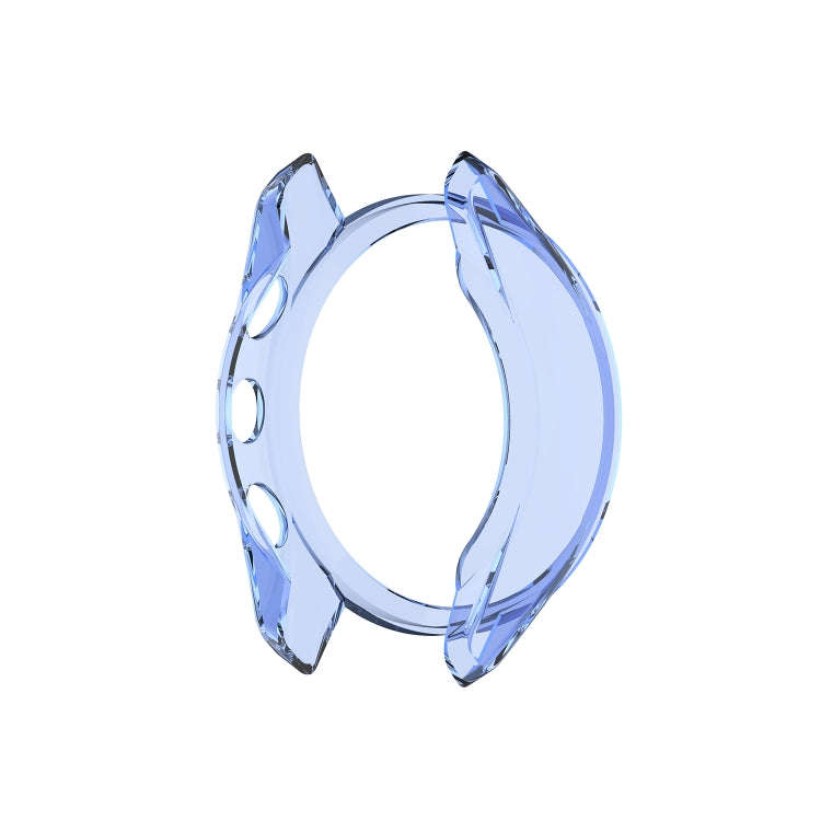 For Garmin Approach S62 Transparent TPU Silicone Watch Case(Transparent Blue)