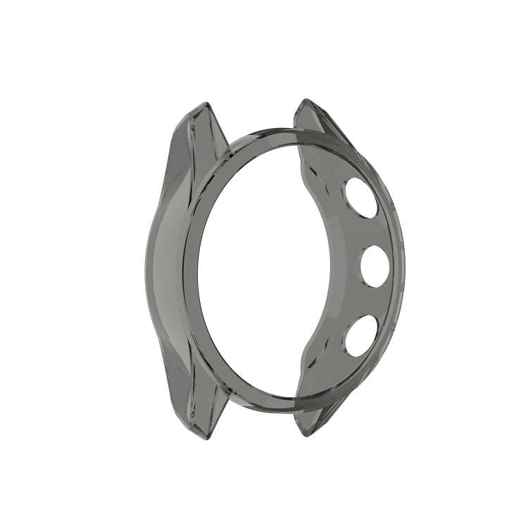 For Garmin Approach S62 Transparent TPU Silicone Watch Case(Transparent Black)