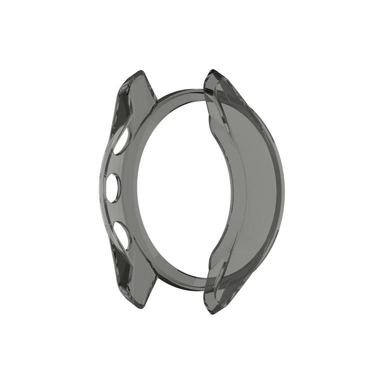 For Garmin Approach S62 Transparent TPU Silicone Watch Case(Transparent Black)